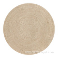 Polypropylene braided round synthetic patio outdoor rug